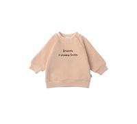Sweatshirt LILIPUT "Forever a puppy lover", Jungen, Gr. 86/92, beige, 80% Baumwolle, 20% Polyester, bedruckt, normal, Rundhals, Sweatshirts Sweatshirt, aus weichem Material (88053533-86) beige