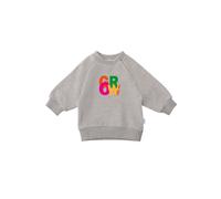 Sweatshirt LILIPUT "Grow", Mädchen, Gr. 98/104, grau, 80% Baumwolle, 20% Polyester, bedruckt, normal, Rundhals, Sweatshirts Sweatshirt, mit buntem Frontprint (23592551-98) grau