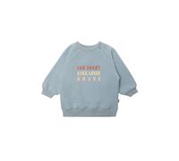 Sweatshirt LILIPUT "i am smart, kind loved, brave", Mädchen, Gr. 134/140, hellblau, 80% Baumwolle, 20% Polyester, bedruckt, normal, Rundhals, Sweatshirts Sweatshirt, mit aussagekräftigem Statementprin