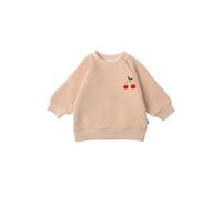 Sweatshirt LILIPUT "Kirsche", Mädchen, Gr. 134/140, beige, 80% Baumwolle, 20% Polyester, bedruckt, normal, Rundhals, Sweatshirts Sweatshirt, mit niedlichem Kirschen-Print (12888821-134) beige