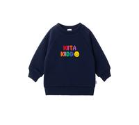 Sweatshirt LILIPUT "Kita Kiddo", Jungen, Gr. 74/80, dunkelblau, 80% Baumwolle, 20% Polyester, bedruckt, lang, Rundhals, Sweatshirts Sweatshirt, mit farbenfrohem Motivdruck (77237618-74) dunkelblau