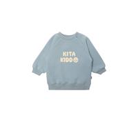 Sweatshirt LILIPUT "Kita Kiddo", Mädchen, Gr. 86/92, blau (hellblau), 80% Baumwolle, 20% Polyester, bedruckt, normal, Rundhals, Sweatshirts Sweatshirt, mit Bündchen am Ärmel (81205205-86) hellblau