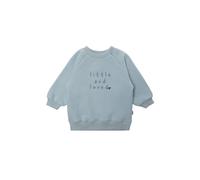 Sweatshirt LILIPUT "little and loved", Mädchen, Gr. 74/80, blau (hellblau), 80% Baumwolle, 20% Polyester, bedruckt, normal, Rundhals, Sweatshirts Sweatshirt, aus weichem Baumwoll-Material (92140236-74