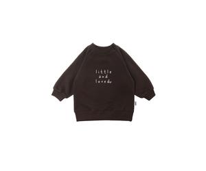 Sweatshirt LILIPUT "little and loved", Mädchen, Gr. 74/80, braun, 80% Baumwolle, 20% Polyester, bedruckt, normal, Rundhals, Sweatshirts Sweatshirt, aus weichem Baumwoll-Material (21338431-74) braun