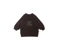 Sweatshirt LILIPUT "little and loved", Mädchen, Gr. 98/104, braun, 80% Baumwolle, 20% Polyester, bedruckt, normal, Rundhals, Sweatshirts Sweatshirt, aus weichem Baumwoll-Material (21338431-98) braun