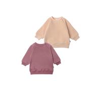 Sweatshirt LILIPUT, Mädchen, Gr. 74/80, braun (braun, rosa), 80% Baumwolle, 20% Polyester, unifarben, normal, Rundhals, Sweatshirts Sweatshirt, mit Bündchen an den Ärmeln (70430338-74) braun, rosa
