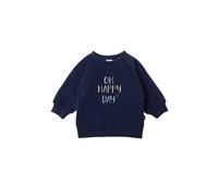 Sweatshirt LILIPUT "Oh happy day", Mädchen, Gr. 86/92, blau (dunkelblau), 80% Baumwolle, 20% Polyester, bedruckt, normal, Rundhals, Sweatshirts Sweatshirt, mit charmantem Frontprint (44412624-86) dunk