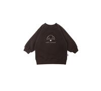 Sweatshirt LILIPUT "petit croissant", Mädchen, Gr. 86/92, braun, 80% Baumwolle, 20% Polyester, bedruckt, normal, Rundhals, Sweatshirts Sweatshirt, aus weichem Material mit Baumwolle (92161916-86) brau