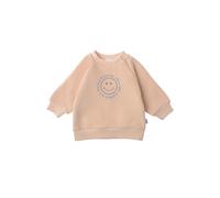 Sweatshirt LILIPUT "Smiley", Mädchen, Gr. 86/92, beige, 80% Baumwolle, 20% Polyester, bedruckt, normal, Rundhals, Sweatshirts Sweatshirt, mit witzigem Print (43456758-86) beige