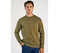 Sweatshirt LINDBERGH "Sweatshirt Relaxed Fit", Herren, Gr. XXL, grün (dk olive), Obermaterial: 85% Baumwolle, 15% Polyester, unifarben, lässig geschnitten, Sweatshirts Sweatshirt (84326233-XXL) dk oli