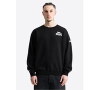 Sweatshirt LONSDALE "HAIGHTON", Herren, Gr. L, schwarz, weiß, Obermaterial: 60% Baumwolle, 40% Polyester, Sweatshirts Sweatshirt, aus Baumwolle und Polyester, erhältlich in den Größen S bis XXXL (4930