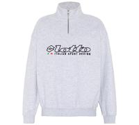Sweatshirt LOTTO, Herren, Gr. L (52/54), grau (high, rise), 75% Cotton, 22% Polyester, 3% Viscose, meliert, Rippbündchen, Sweatshirts Sweatshirt, - im Retrodesign (Calcio '93) (20063769-L) high, rise