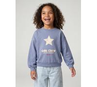 Sweatshirt Mädchen blau chambray Gr. 116 von Vertbaudet