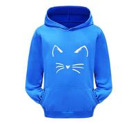 Sweatshirt Mädchen Kinder Kleinkind Jungen Mädchen Langarm Cartoon Drucke Warme Hoodie Pullover Tops Kinder Outfits Trainingsanzug (Dark Blue 4-5 Jahre)