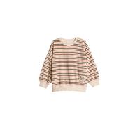 Sweatshirt MARC O'POLO "aus Bio-Baumwoll-Mix", Mädchen, Gr. 104/110, beige, Obermaterial: 80% Baumwolle, 20% Elasthan, gestreift, regular fit, Rundhals, Rippbündchen, Sweatshirts Sweatshirt (87202864-