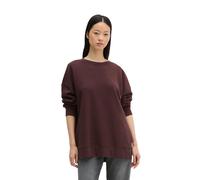 Sweatshirt MARC O'POLO "aus Organic Cotton", Damen, Gr. L, braun (schwarz cherry), Obermaterial: 100% Baumwolle, unifarben, loose fit, Rundhals, Rippbündchen, Sweatshirts Sweatshirt (97463854-L) schwa