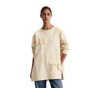 Sweatshirt MARC O'POLO "aus Organic Cotton", Damen, Gr. S, light oat, Obermaterial: 100% Baumwolle, loose fit, Rundhals, Rippbündchen, Sweatshirts Sweatshirt (38599024-S) light oat