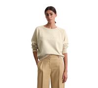 Sweatshirt MARC O'POLO "aus Organic Cotton", Damen, Gr. XL, beige (natural stone), Obermaterial: 100% Baumwolle, unifarben, relaxed fit, Rundhals, Rippbündchen, Sweatshirts (18428217-XL) natural stone