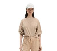 Sweatshirt MARC O'POLO "aus Organic Cotton-Mix", Damen, Gr. M, sandpaper, Obermaterial: 80% Baumwolle, 20% Polyester, unifarben, regular fit, Rippbündchen, Sweatshirts Sweatshirt (32719507-M) sandpape