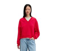 Sweatshirt MARC O'POLO "aus Organic Cotton-Mix", Damen, Gr. XXL, rot (sunny rot), Obermaterial: 98% Baumwolle, 2% Elasthan, unifarben, relaxed fit, Rippbündchen, Sweatshirts Sweatshirt (20871817-XXL)