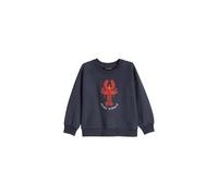 Sweatshirt MARC O'POLO "aus reinem Organic Cotton", Jungen, Gr. 104/110, blau, Obermaterial: 100% Baumwolle, unifarben, regular fit, Rundhals, Rippbündchen, Sweatshirts Sweatshirt (73316622-104) blau