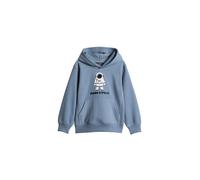 Sweatshirt MARC O'POLO "aus weichem Bio-Baumwoll-Sweat", Jungen, Gr. 104/110, blau (storm), Obermaterial: 100% Baumwolle, unifarben, regular fit, Bündchen, Sweatshirts Sweatshirt (28598943-104) storm