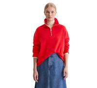 Sweatshirt MARC O'POLO "aus weichem Organic Cotton", Damen, Gr. XXL, bright rot, Obermaterial: 100% Baumwolle, unifarben, relaxed fit, normaler Saum, Sweatshirts Sweatshirt (25215860-XXL) bright rot