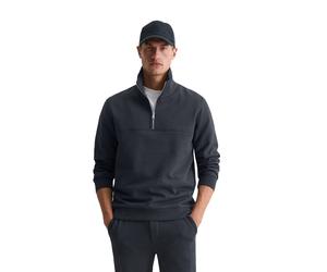 Sweatshirt MARC O'POLO "aus weicher Bio-Baumwolle", Herren, Gr. M, schwarz navy, Obermaterial: 100% Baumwolle, unifarben, Sweatshirts Sweatshirt (76202669-M) schwarz navy