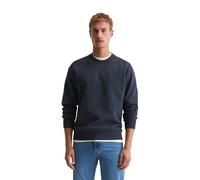 Sweatshirt MARC O'POLO "aus weicher Bio-Baumwolle", Herren, Gr. S, schwarz navy, Obermaterial: 100% Baumwolle, unifarben, relaxed fit, Rundhals, Sweatshirts Sweatshirt (61121753-S) schwarz navy
