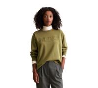 Sweatshirt MARC O'POLO DENIM "aus gewaschener Bio-Baumwolle", Damen, Gr. XXS, burnished logs, Obermaterial: 100% Baumwolle, unifarben, relaxed fit, Rundhals, doppelte Bündchen, Sweatshirts Sweatshirt