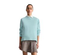 Sweatshirt MARC O'POLO DENIM "aus Organic Cotton", Damen, Gr. L, blau fog, Obermaterial: 100% Baumwolle, unifarben, relaxed fit, Rundhals, Bündchen, Sweatshirts Sweatshirt (39369663-L) blau fog