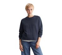 Sweatshirt MARC O'POLO DENIM "aus Organic Cotton", Damen, Gr. S, blau (navy teal), Obermaterial: 100% Baumwolle, unifarben, relaxed fit, Rundhals, Rippbündchen, Sweatshirts Sweatshirt (47427632-S) nav