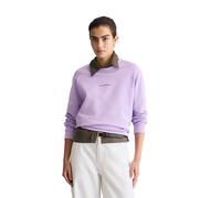 Sweatshirt MARC O'POLO DENIM "aus Organic Cotton", Damen, Gr. S, lila (wild orchid), Obermaterial: 100% Baumwolle, unifarben, relaxed fit, Rundhals, Bündchen, Sweatshirts Sweatshirt (34430261-S) wild 