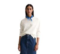 Sweatshirt MARC O'POLO DENIM "aus Organic Cotton", Damen, Gr. S, silky weiß, Obermaterial: 100% Baumwolle, unifarben, relaxed fit, Rundhals, Bündchen, Sweatshirts Sweatshirt (36326811-S) silky weiß