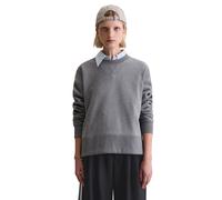 Sweatshirt MARC O'POLO DENIM "aus Organic Cotton-Mix", Damen, Gr. L, asphalt melange, Obermaterial: 90% Baumwolle, 10% Polyester, unifarben, relaxed fit, Rundhals, Bündchen, Sweatshirts Sweatshirt (67