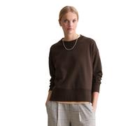Sweatshirt MARC O'POLO DENIM "aus Organic Cotton-Mix", Damen, Gr. S, schwarz espresso, Obermaterial: 90% Baumwolle, 10% Polyester, unifarben, relaxed fit, Rundhals, Bündchen, Sweatshirts Sweatshirt (1