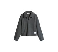 Sweatshirt MARC O'POLO DENIM "aus recyceltem Polyester", Damen, Gr. XS, light graphite, Obermaterial: 100% Polyester, unifarben, oversize, normaler Saum, Sweatshirts Sweatshirt (66373120-XS) light gra