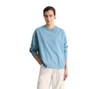 Sweatshirt MARC O'POLO DENIM "aus reinem Organic Cotton", Damen, Gr. L, blau dawn, Obermaterial: 100% Baumwolle, unifarben, oversize, Rundhals, Sweatshirts Sweatshirt (55987063-L) blau dawn