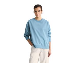 Sweatshirt MARC O'POLO DENIM "aus reinem Organic Cotton", Damen, Gr. XS, blau dawn, Obermaterial: 100% Baumwolle, unifarben, oversize, Rundhals, Sweatshirts Sweatshirt (55987063-XS) blau dawn