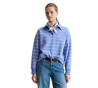 Sweatshirt MARC O'POLO DENIM "aus reiner Bio-Baumwolle", Damen, Gr. XL, medium blau, Obermaterial: 100% Baumwolle, gestreift, relaxed fit, Rippbündchen, Sweatshirts Sweatshirt (55104862-XL) medium bla