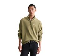 Sweatshirt MARC O'POLO DENIM "aus soft touch Bio-Baumwoll-Sweat", Herren, Gr. L, oak ash, Obermaterial: 100% Baumwolle, unifarben, relaxed fit, Rippbündchen, Sweatshirts Sweatshirt (26871002-L) oak as