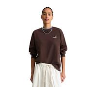 Sweatshirt MARC O'POLO DENIM, Damen, Gr. L, braun (burnt aubergine), Sweatware, Obermaterial: 100% Baumwolle, oversize normal, Rundhals, Rippbündchen, Sweatshirts Sweatshirt, oversize aus softem Frenc