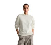 Sweatshirt MARC O'POLO DENIM "aus softem French Terry", Damen, Gr. XL, sanftes weiß, Obermaterial: 100% Baumwolle, unifarben, oversize, Rundhals, doppelte Bündchen, Sweatshirts Sweatshirt (38424420-XL