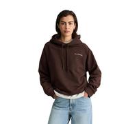 Sweatshirt MARC O'POLO DENIM "aus softem French Terry", Damen, Gr. XS, braun (burnt aubergine), Obermaterial: 100% Baumwolle, unifarben, oversize, doppelte Bündchen, Sweatshirts Sweatshirt (82867617-X