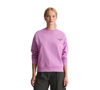 Sweatshirt MARC O'POLO DENIM "aus softer Bio-Baumwolle", Damen, Gr. XXS, lila (smoky grape), Obermaterial: 100% Baumwolle, unifarben, relaxed fit, Rundhals, doppelte Bündchen, Sweatshirts Sweatshirt (