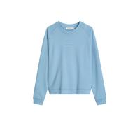 Sweatshirt MARC O'POLO DENIM, Damen, Gr. S, blau dawn, angeraute Sweatware, Obermaterial: 100% Baumwolle, relaxed fit normal, Rundhals, Rippbündchen, Sweatshirts Sweatshirt, relaxed fit, aus Organic C