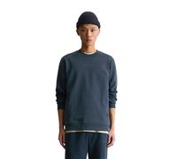 Sweatshirt MARC O'POLO DENIM, Herren, Gr. L, navy teal, angeraute Sweatware, Obermaterial: 100% Baumwolle, regular fit normal, Rundhals, Rippbündchen, Sweatshirts Sweatshirt, regular fit aus weichem B