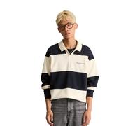 Sweatshirt MARC O'POLO DENIM "mit Cut-&-Sew-Blockstreifen", Herren, Gr. XL, dunkelblau, Obermaterial: 100% Baumwolle, gestreift, relaxed fit, Rippbündchen, Sweatshirts Sweatshirt (98841528-XL) dunkelb