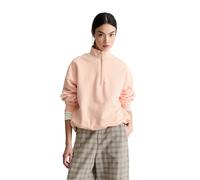 Sweatshirt MARC O'POLO DENIM "in Garment Dye-Qualität", Damen, Gr. XL, rosa (peony pink), Obermaterial: 100% Baumwolle, unifarben, relaxed fit, Rippbündchen, Sweatshirts Sweatshirt (70558217-XL) peony