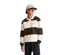 Sweatshirt MARC O'POLO DENIM "mit Cut-&-Sew-Blockstreifen", Herren, Gr. XXL, braun (schwarz braun), Obermaterial: 100% Baumwolle, gestreift, relaxed fit, Rippbündchen, Sweatshirts Sweatshirt (71157542